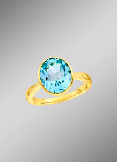 Damenring mit Blautopas 