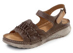 Gemini, leichte Damen-Sandalen, Weite G, aus Leder BRAUN