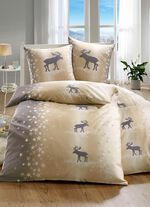 Winterlich-weihnachtliche Bettw&auml;sche-Garnitur  