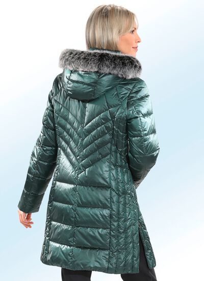 Kurzmantel mit Längssteppung 