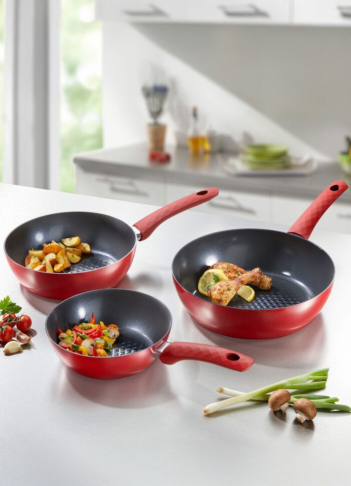 &bdquo;Hyperflon Diamant&reg;&ldquo; Pfannen-Set aus Aluminium 