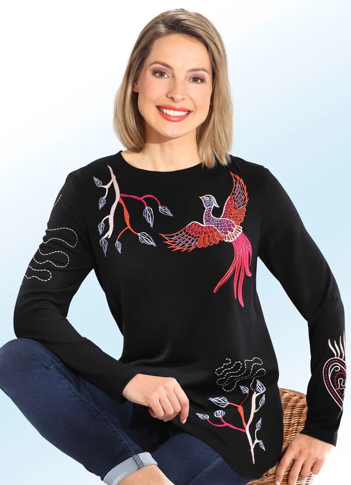 Pullover in weichem Feinstrick 