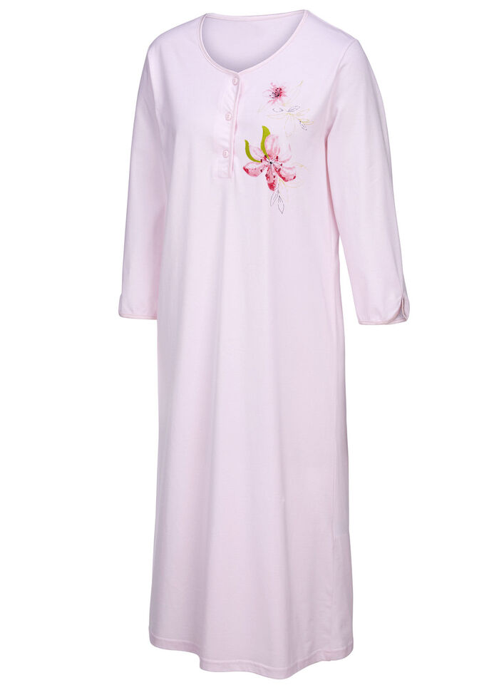 Zweierpack Nachthemden, 3/4-lange Ärmel mit Knopfleiste 