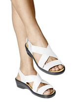 Stretch-Bequem-Sandalette WEISS