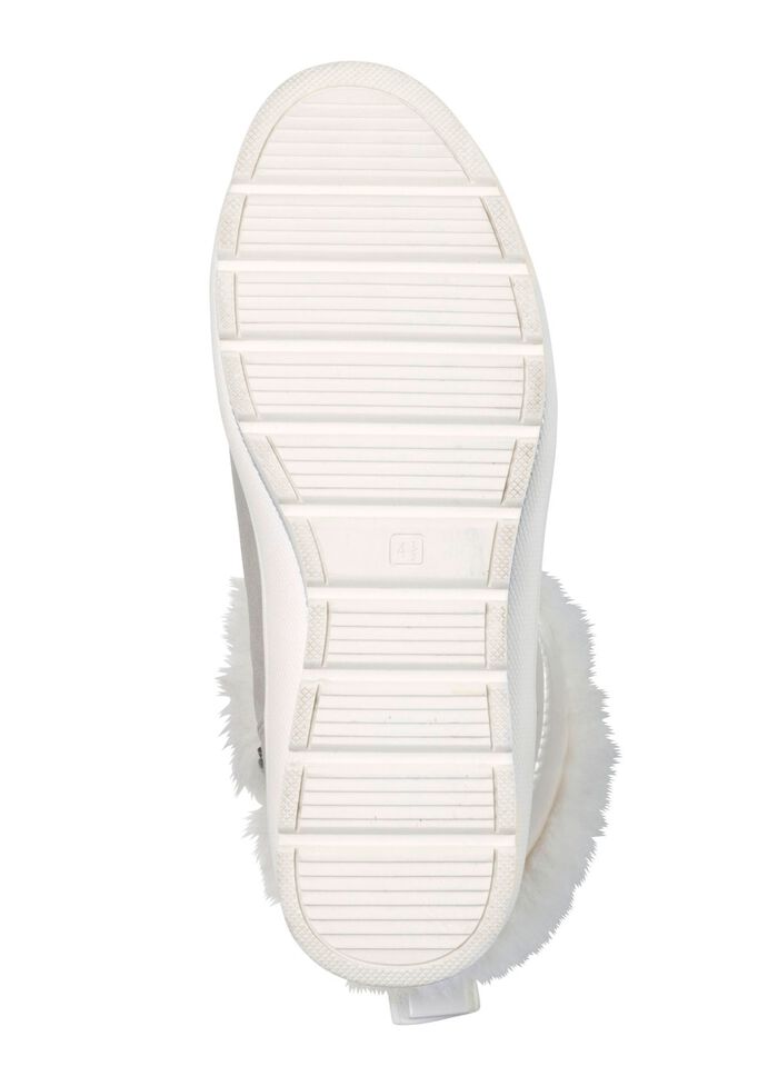 ELENA EDEN, gef&uuml;tterte Damen-Boots, Winterschuhe, Weite G, mit herausnehmbarem Fu&szlig;bett PERLWEISS-GRAU