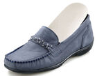 ELENA EDEN, bequeme Damen-Slipper, Weite H, mit herausnehmbarem Fußbett JEANS