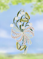 Fensterbild mit Maiglöckchenmotiv 