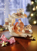 Handgefertigter Teelichthalter aus Holz 