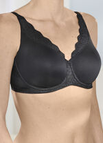 Triumph Amourette Minimzer-Bügel-BH mit Elastikspitze SCHWARZ