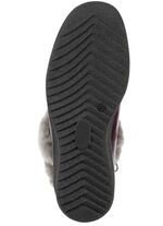 ELENA EDEN, gefütterte Damen-Stiefeletten, Winterschuhe, Weite H, mit Lammfell  BORDEAUX