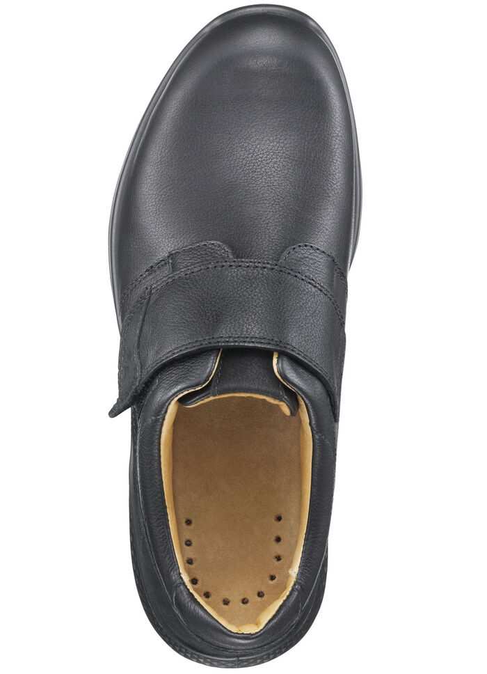 GINO GALANTE, bequeme Herren-Slipper, Weite K, mit herausnehmbarem Fußbett SCHWARZ