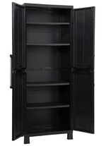 Ger&auml;teschrank Garage mit Holzlamellen-Effekt 