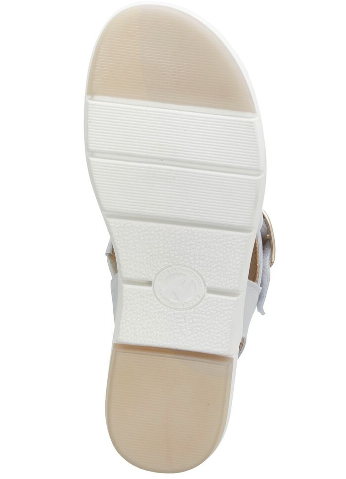 ELENA EDEN Sandale aus Nappaleder EISGRAU