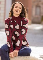 Pullover mit Herzmotiven 
