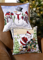 Kissenbezug aus Gobelin mit Reißverschluss BUNT