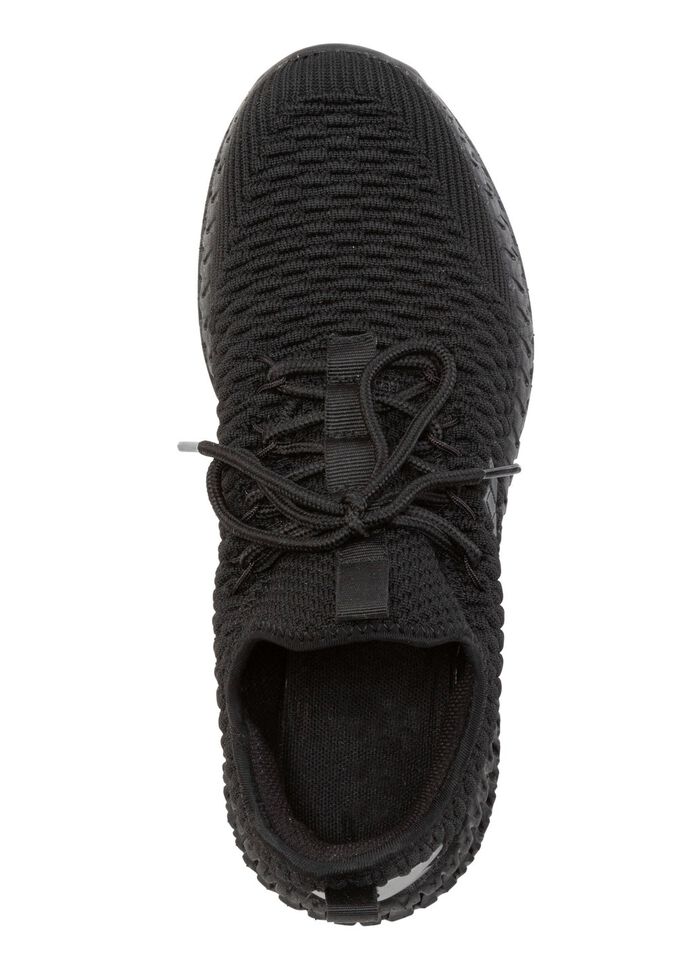 Schn&uuml;r-Sneaker aus strukturiertem Textilmaterial 