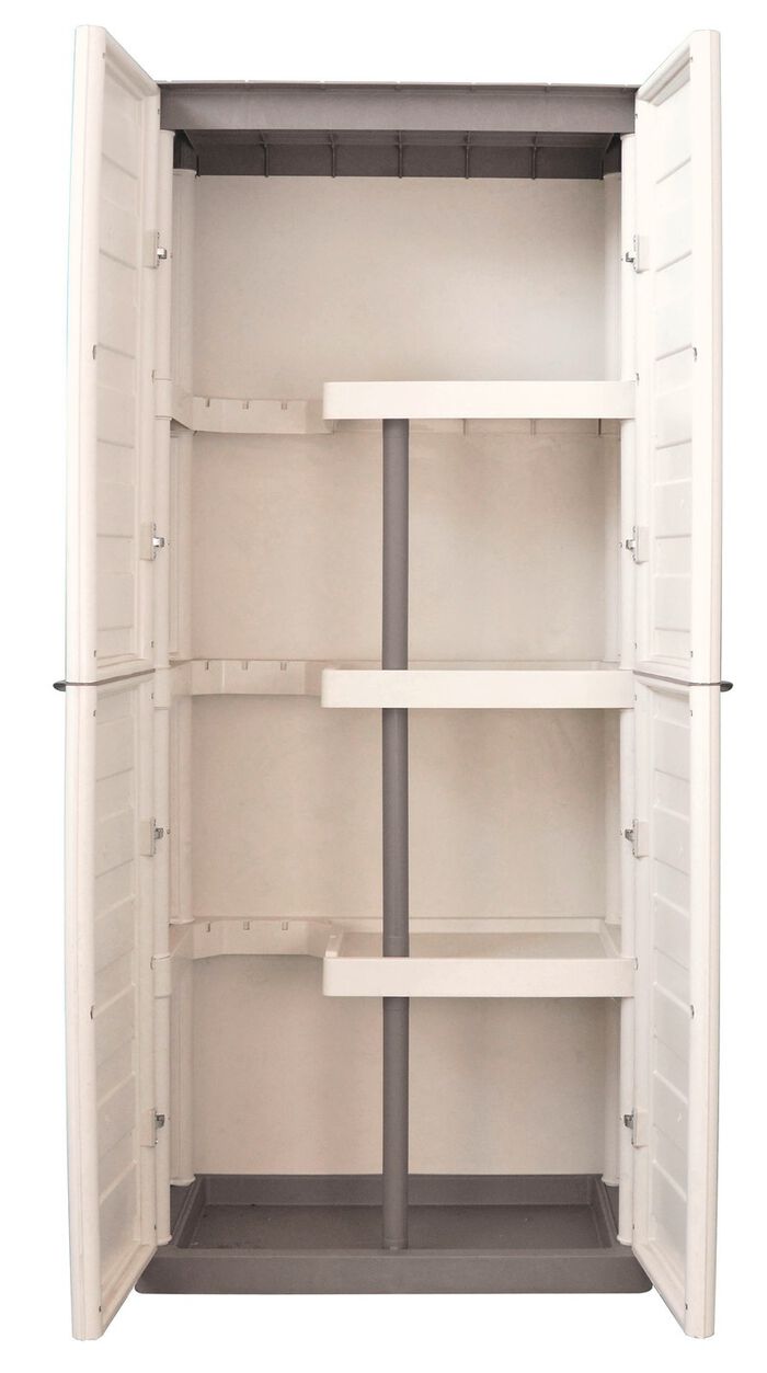 Praktische Gartenschr&auml;nke mit Stahlscharnieren BEIGE-TAUPE