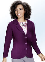 Strickjacke in edlem Blazerstyle BROMBEERE