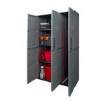 Gartenschrank mit soliden Stahlscharnieren 