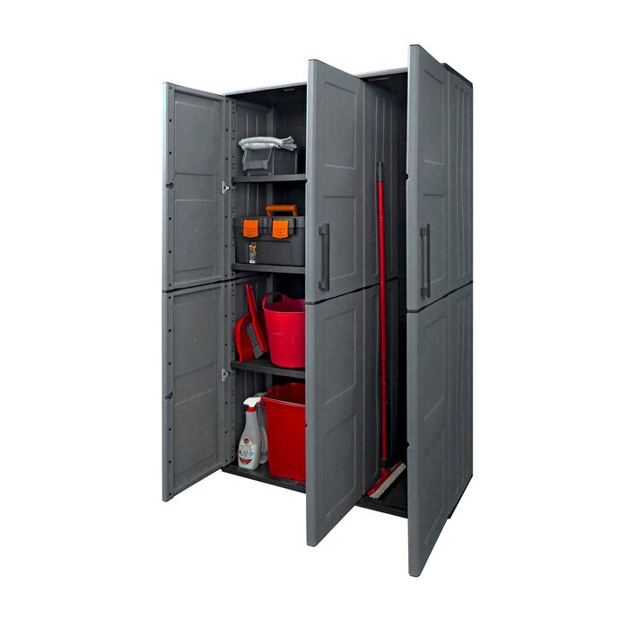 Gartenschrank mit soliden Stahlscharnieren 