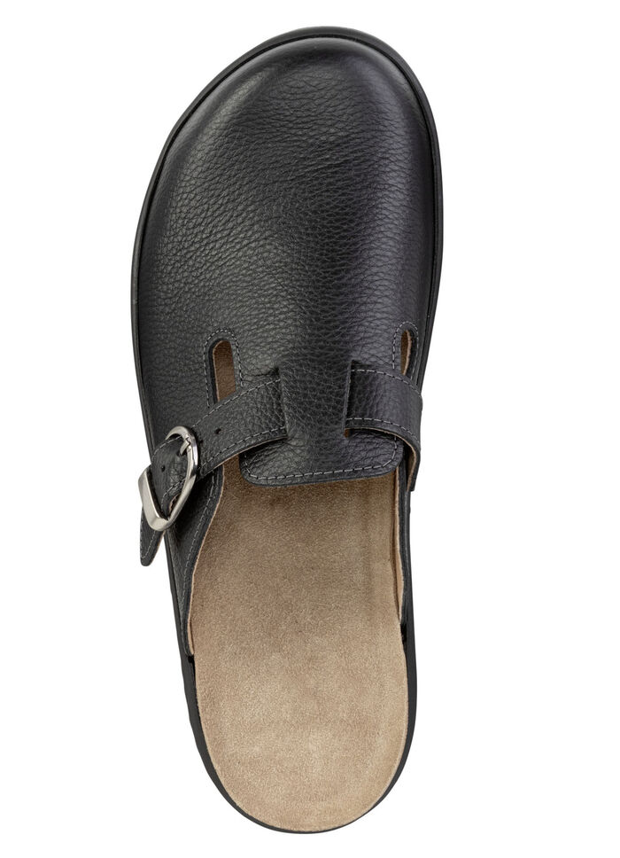 GINO GALANTE Clog aus genarbtem Nappaleder SCHWARZ