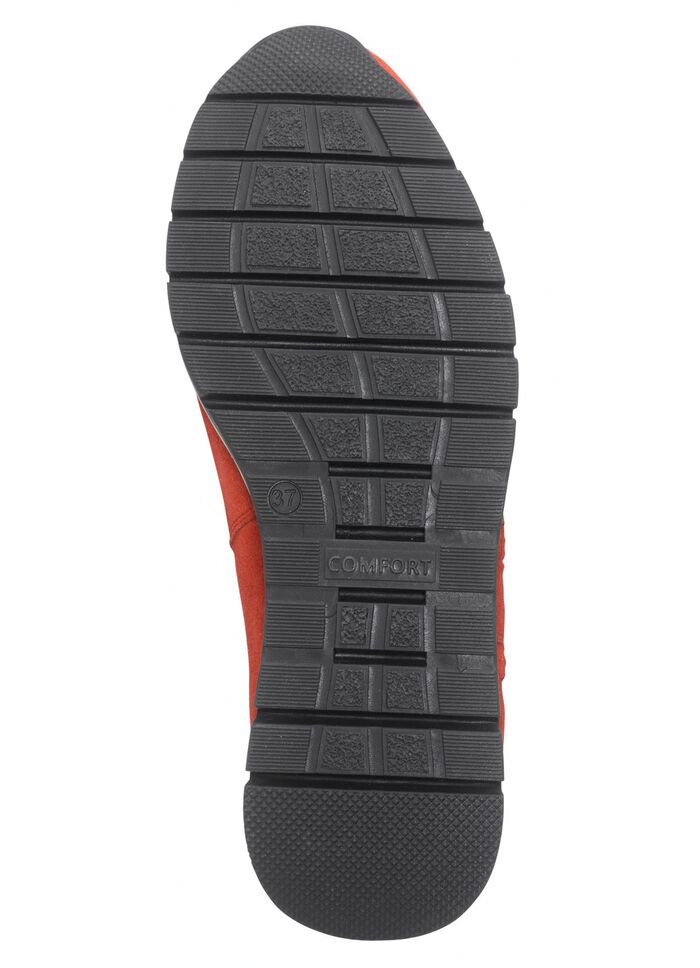 Bootie mit zwei Rei&szlig;verschl&uuml;ssen ROT