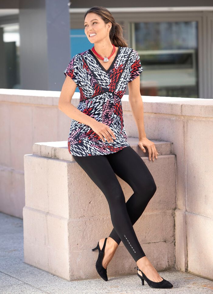 Leggings mit edel gl&auml;nzendem Ziermotiv 