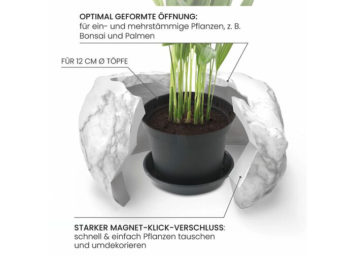 Pflanzen&uuml;bertopf von Botanyia in edler Naturstein-Optik 