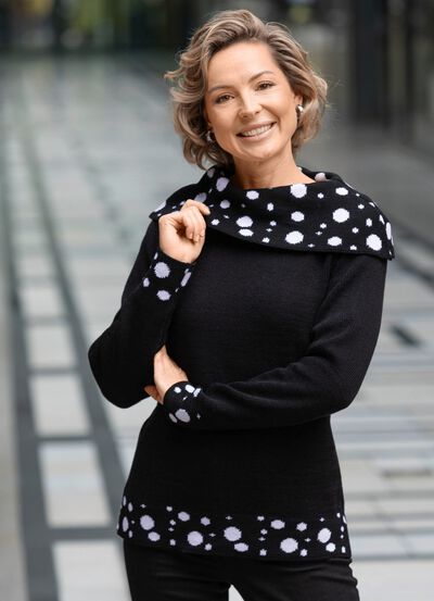 Pullover mit Punktedessin 