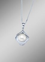 S&uuml;&szlig;wasser-Zuchtperlen Anh&auml;nger mit Panzerkette 