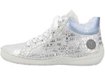 Rieker Schn&uuml;r-Bootie aus originell bedrucktem Synthetikmaterial SILBERGRAU-BLEU
