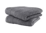 Kuschelige Frottier-Serie mit Bordüre ANTHRAZIT