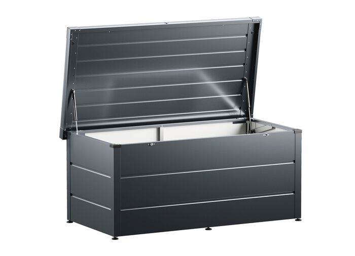 Hochwertige Gartentruhe aus Stahlblech ANTHRAZIT