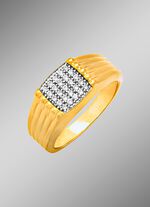 Eleganter Herrenring mit synth. Zirkonia 