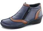 Gemini, bequeme Damen-Boots, Weite H, mit herausnehmbarem Fußbett MARINE-BRAUN