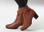 ELENA EDEN, modische Damen-Stiefeletten, Weite G, mit herausnehmbarem Fu&szlig;bett COGNAC