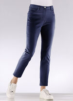 Edeljeans mit Stickerei in 7/8-L&auml;nge DUNKELBLAU