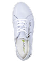 Waldläufer, bequeme Damen-Schnürschuhe, Weite K, mit herausnehmbarem Fußbett BLEU-SILBER