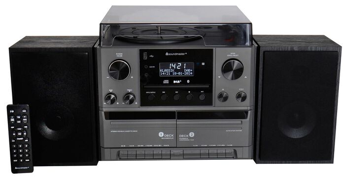 Nostalgie-Stereoanlage mit Fernbedienung 