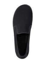 Hausschuh aus luftigem, elastischem Textilmaterial SCHWARZ