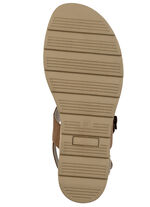 ELENA EDEN, leichte Damen-Sandaletten, Weite G, mit Klettverschluss COGNAC