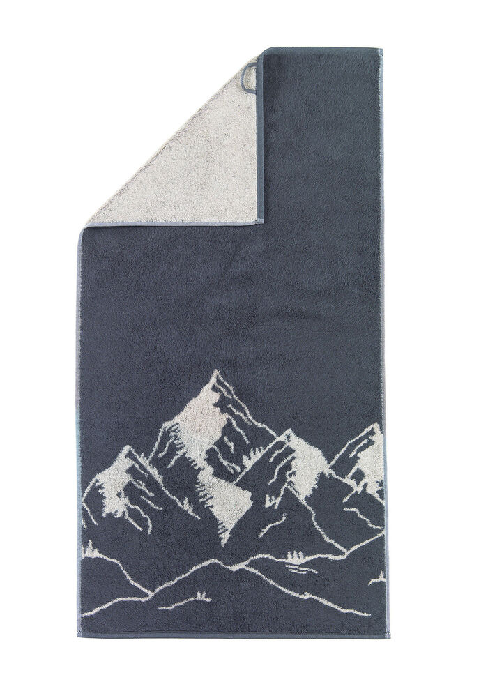 Frottier-Serie mit eingewebtem Bergpanorama GRANIT