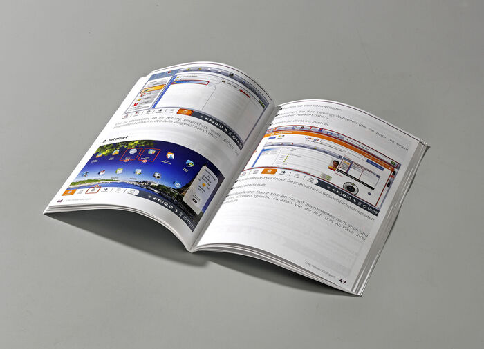 Notebook inklusive Benutzerhandbuch mit Bildern 