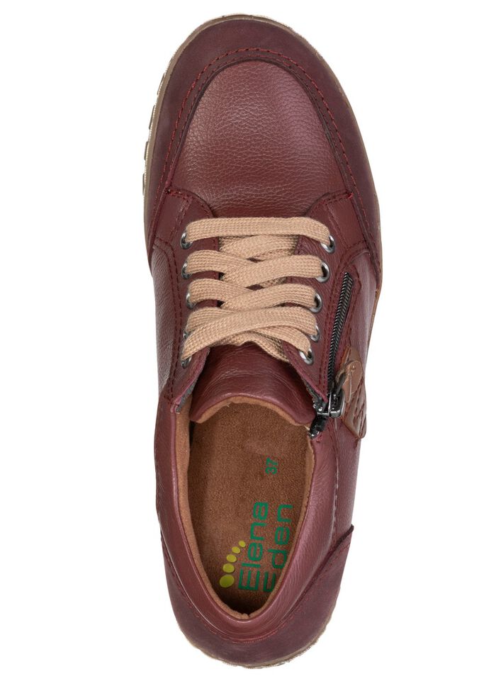 ELENA EDEN, bequeme Damen-Schn&uuml;rschuhe, Weite G, mit herausnehmbarem Fu&szlig;bett BURGUND