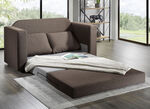 Schlafsofa mit 2 großen, weichen Rückenkissen BRAUN