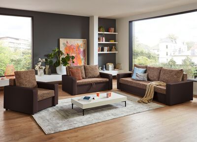 Frei im Raum aufstellbare Polsterm&ouml;bel mit Bettkasten 