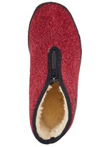 Atmungsaktive Damen-Hausschuhe, mit Rei&szlig;verschluss BORDEAUX-SCHWARZ