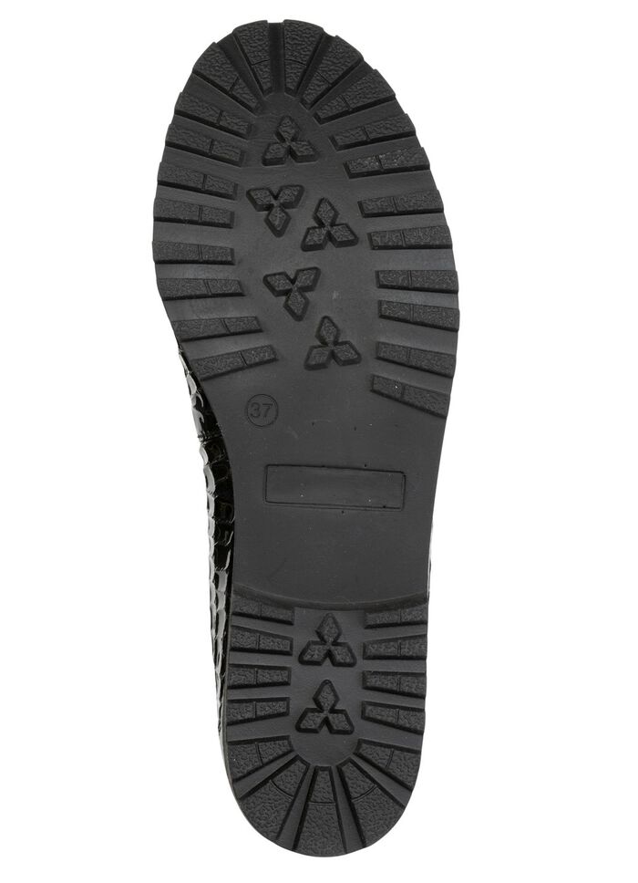 ELENA EDEN, elegante Damen-Ballerinas, Weite G, mit Gummizug SCHWARZ