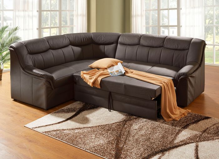 Polsterecke mit Bezug aus echtem Leder 