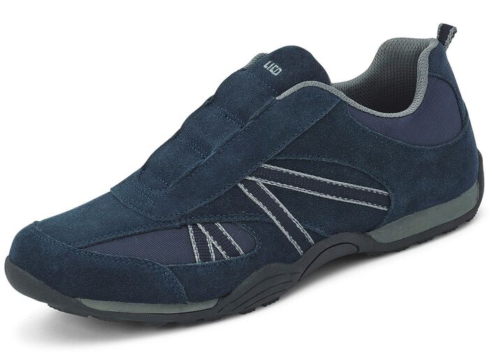 Slipper in flottem Design MARINE-GRAU